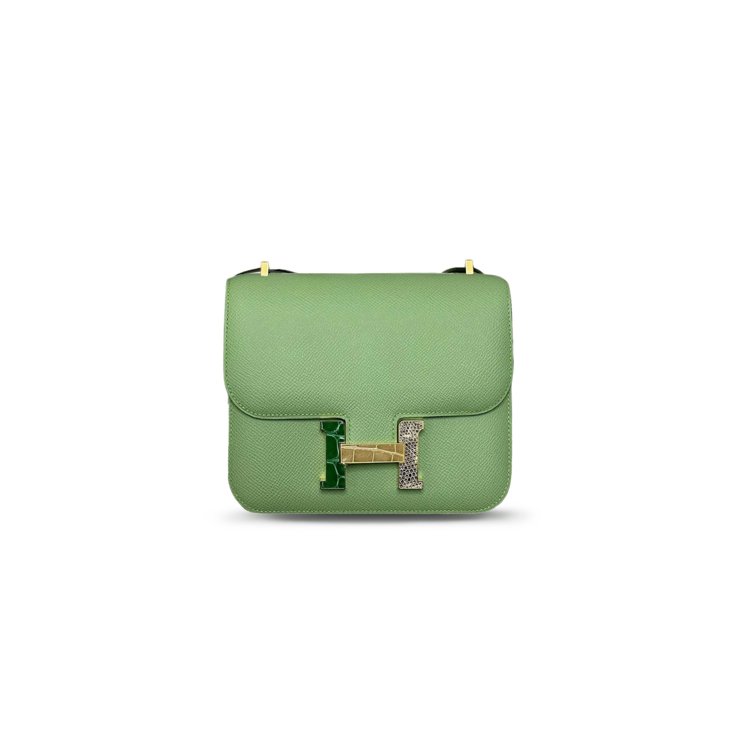 HERMES CONSTANCE 18 EPSOM 3I VERT CRIQUET H085976CCAA (19*15*4cm)